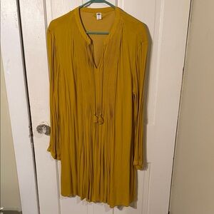 Old Navy Mustard Pleated Tunic